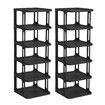 Shoe Storage Rack Shelf Organiser Stand 12 Tier Vertical Plastic Holder Tower Display Unit Sneaker Organizer Stackable