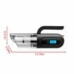 Car Vacuum Handheld Cleaner Tire Inflator For Car 12V Auto Shut Off Air Compressor With Led Light 4 In 1 Portable Vacuum Cleaner With Air Pump