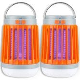 Solar Bug Zapper Outdoor,Buzz Blast Pro,Cordless & Rechargeable Mosquito Zapper with High Powered UV Light,3 in 1 Fly Zapper Up to 2100 Sq Ft Can Attract Gnats,Mosquitoes,Flies,Moths (2pack)