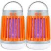 Solar Bug Zapper Outdoor,Buzz Blast Pro,Cordless & Rechargeable Mosquito Zapper with High Powered UV Light,3 in 1 Fly Zapper Up to 2100 Sq Ft Can Attract Gnats,Mosquitoes,Flies,Moths (2pack)