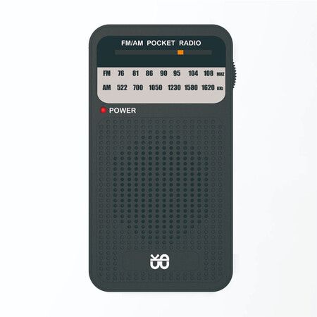 Portable Radio AM FM,Goodes Transistor Radio with Loud Speaker,Headphone Jack,2AA Battery Operated Radio for Long Range Reception,Pocket Radio for Indoor,Outdoor and Emergency Use