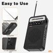 Portable Radio AM FM,Goodes Transistor Radio with Loud Speaker,Headphone Jack,2AA Battery Operated Radio for Long Range Reception,Pocket Radio for Indoor,Outdoor and Emergency Use