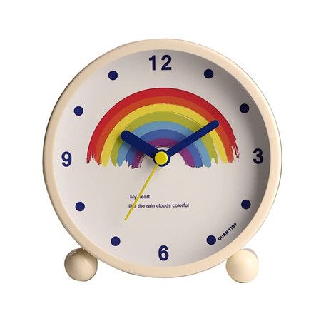 Mute Alarm Clock Rainbow Night Light Electronic Room Decoration Clock