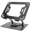 Desktop Stand, Adjustable Stand with 360 Rotating Base for All 10-16 inch laptops (Black)