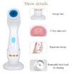 Electric Cleansing Face Brush Ultrasonic Skin Care Tool Silicone Facial Brush Skin Face Cleansing Face Massager Instrument(Pink)