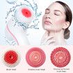 Electric Cleansing Face Brush Ultrasonic Skin Care Tool Silicone Facial Brush Skin Face Cleansing Face Massager Instrument(Pink)