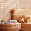 Alarm Clock for bedrooms Loud Bedside Digital Clock with 8 LED Night Lights Dual Alarm Weekday/Weekend Mode