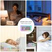 Alarm Clock for bedrooms Loud Bedside Digital Clock with 8 LED Night Lights Dual Alarm Weekday/Weekend Mode