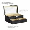 Sunglasses Organizer for Women Men,Multiple Eyeglasses Eyewear Display Case,Leather Multi Sunglasses Jewelry Collection Holder with Drawer,Sunglass Glasses Storage Box with 12 Compartments