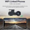 Car Dash Cam DVR Camera WiFi HD Night Vision Driving Recorder 24 Hours Phone Parking Monitoring 1080P Dual-lens HD Recorder