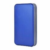 CD Holder,80 Capacity CD/DVD Case Holder Portable Wallet Storage Organizer Hard Plastic Protective Storage Holder for Car Travel(80 Capacity,Blue)