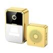 Smart Wireless Remote Video Doorbell Intelligent Visual Doorbell Home Intercom HD Night Vision WiFi Rechargeable Security Door Doorbell Color Gold