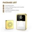 Smart Wireless Remote Video Doorbell Intelligent Visual Doorbell Home Intercom HD Night Vision WiFi Rechargeable Security Door Doorbell Color Gold