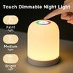 Portable LED Table Lamp with Touch Sensor,Night Lamp with Hanging Ring, Long Battery Life, RGB Lights, for Nursery, Camping, and Bedroom