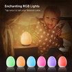 Baby Night Light with 8 Color Changing Mode & Dimming Function, Rechargeable Egg Night Light with Touch Control