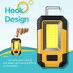 Led Work COB Light Rechargeable Magnetic Mechanic Light Portable Worklight for Camping Car Repairing USB Charge