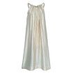 Loose-fitting Off-shoulder Sleeveless Maxi Dress with Halter Neck Tie Straps.