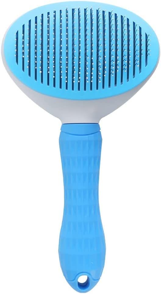 Dog Brush Cat Brush Grooming Comb, Smooth handle self-cleaning button