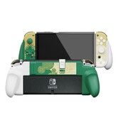 Ergonomic Grip Hard Shell with Replaceable Grips for Switch OLED and Regular Model - TOTK Limited Edition [White/Green]