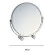 Portable Chromed Metal Cosmetic Vanity Mirror with up to 3X Magnification, Round Double-Sided Make Up Mirror, Table Rotating Bathroom Shaving Mirror