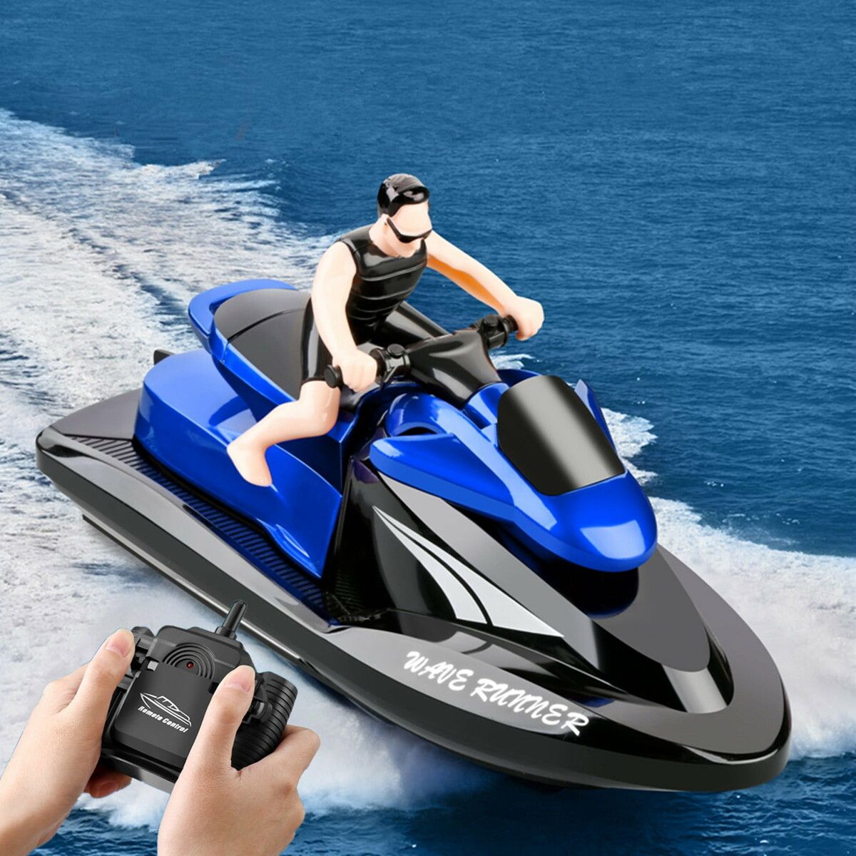 2.4G Rc Boat Motorcycle Speedboat 20 Km/H  Radio Remote Control High Speed Ship Water Game Gift For Kids Color Blue