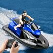 2.4G Rc Boat Motorcycle Speedboat 20 Km/H  Radio Remote Control High Speed Ship Water Game Gift For Kids Color Blue