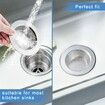 Sink Strainer for Most Kitchen Sink Drain Basket,Upgraded Double-Layer Safe Design Kitchen Sink Strainer (2 PCS,4.5 Inch)