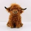 Brown Highland Cow, Realistic Soft Cuddly Farm Toy, Naturli Eco-Friendly Plush, 25CM