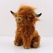 Brown Highland Cow, Realistic Soft Cuddly Farm Toy, Naturli Eco-Friendly Plush, 25CM