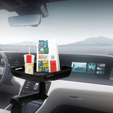 Car Cup Holder Tray Table Multifunctional Car Tray, Enhanced Tray deepening