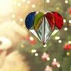 Stained Multi-Sided Heart Sun Catcher Pendant, 3D Handcrafted Pendant Ornaments for Living Room Bedroom Wedding Pendant