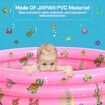 Garden Round Inflatable Baby Swimming Pool,Portable Inflatable Child/Children Little Pump Pool,Kiddie Paddling Pool Indoor&Outdoor Toddler Water Game Play Center for Kids/Girl/Boy (Pink)