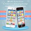 Child's Interactive My First Own Cell Phone,Play to learn,touch screen with 8 functions and dazzling LED lights (Black)