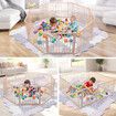 8 Panels Baby Playpen Gate Pen Playground Activity Centre Dog Pet Cat Safety Fence Enclosure Barrier Pine Wood Play Room Portable