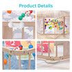 8 Panels Baby Playpen Gate Pen Playground Activity Centre Dog Pet Cat Safety Fence Enclosure Barrier Pine Wood Play Room Portable