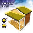 Dog House Kennel Raised Wooden Puppy Pet Shelter Home Outdoor Inside with Porch Window Door Asphalt Roof XL