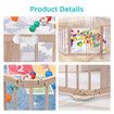 10 Panels Baby Playpen Fence Pen Safety Gate Activity Centre Pet Dog Cat Enclosure Barrier Playground Pine Wood Portable Play Room