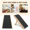 Pet Dog Ramp Stairs Steps Puppy Cat Ladder Folding Adjustable for Bed Car Couch Sofa Portable 4 Levels Height Pine Wood