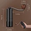 Portable Hand Crank Coffee Grinder With Adjustable Coarseness With Stainless Steel Conical Burr Mill 6 Axis CNC Burrs