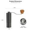 Hand Coffee Grinder Capacity 25g with Adjustable CNC Stainless Steel Conical Burr for Aeropress Drip Coffee French Press