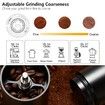 Hand Coffee Grinder Capacity 25g with Adjustable CNC Stainless Steel Conical Burr for Aeropress Drip Coffee French Press