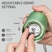 Hand Coffee Grinder with Adjustable Grind Setting Stainless Steel S2C Conical Burr Coffee Grinder for Espresso-Green