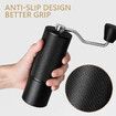 Hand Coffee Grinder with Adjustable Grind Setting Stainless Steel S2C Conical Burr Coffee Grinder for Espresso- Black