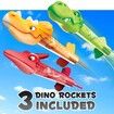 Dino Blasters  Rocket Launcher for Kids  Birthday Gift for Boys & Girls Outdoor Toys, Family Fun, Dinosaur Toy, Kids