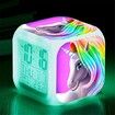 Unicorn Digital Alarm Clocks for Girls, LED Night Glowing Cube LCD Clock with Light (Rainbow)