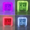 Unicorn Digital Alarm Clocks for Girls, LED Night Glowing Cube LCD Clock with Light (Rainbow)