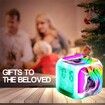 Unicorn Digital Alarm Clocks for Girls, LED Night Glowing Cube LCD Clock with Light (Rainbow)