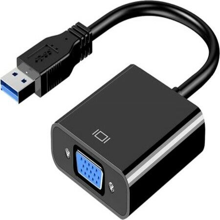 USB to VGA Adapter for Monitor MacBook, VGA to USB 3.0/2.0 Converter 1080P Multi-Display Video Cable