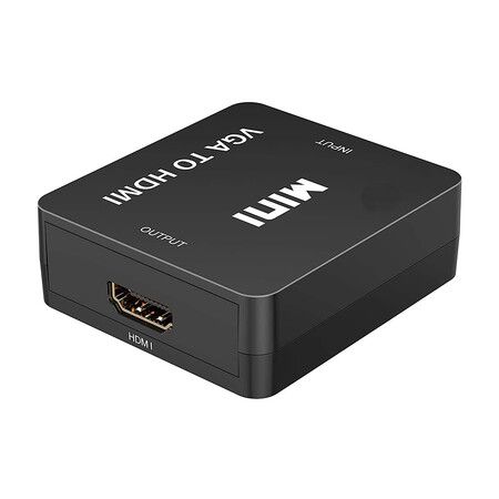VGA to HDMI Adapter, Mini Vga Adapter Box Steadily Convert Full HD Audio Video