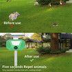 Ultrasonic Outdoor Solar Animal Repeller Waterproof With LED Flash Lamp Voice Alarm to Dirve Away for Cat Raccoon Deer